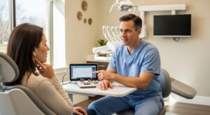 TMJ specialist in Bronx, NY consulting a patient