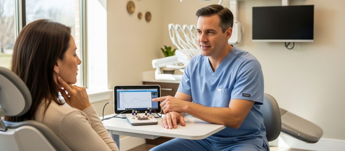 TMJ specialist in Bronx, NY consulting a patient